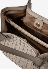 Serapian Small Secret Mosaico Leather Tote Bag Beige SRMOSWLL684532A075_BEIGE