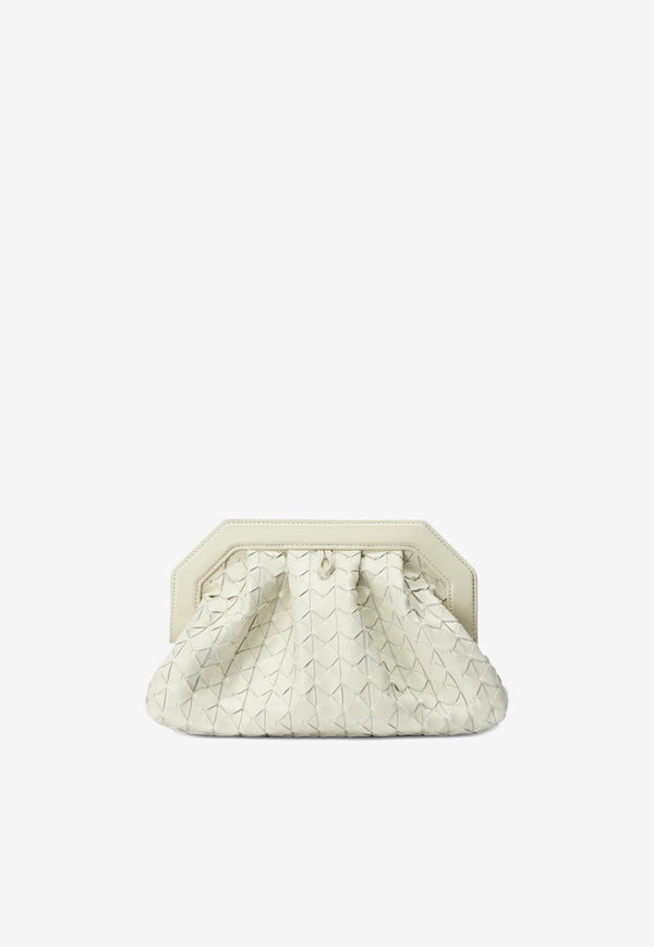 Serapian Secret Mosaico Leather Clutch Off-white SRMOSWLL715627B093_OFF-WHITE