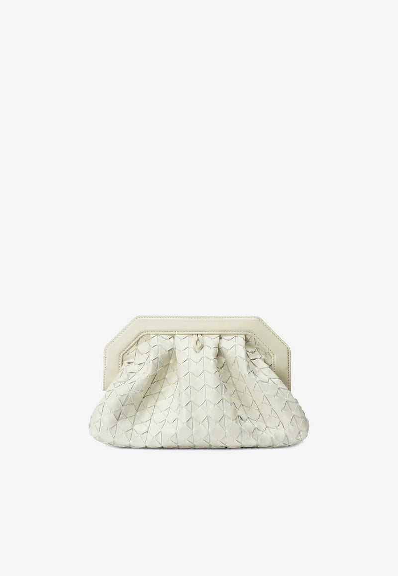 Serapian Secret Mosaico Leather Clutch Off-white SRMOSWLL715627B093_OFF-WHITE