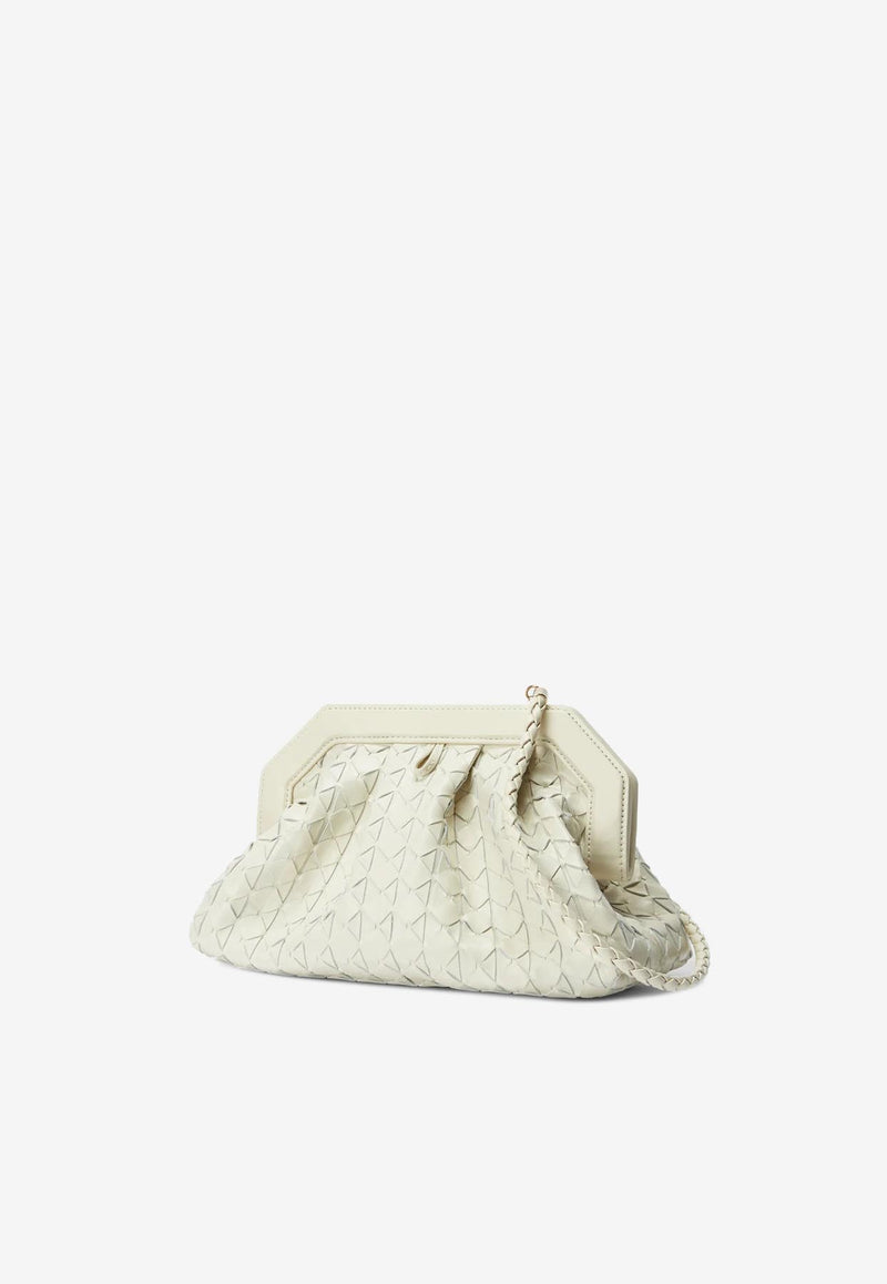 Serapian Secret Mosaico Leather Clutch Off-white SRMOSWLL715627B093_OFF-WHITE