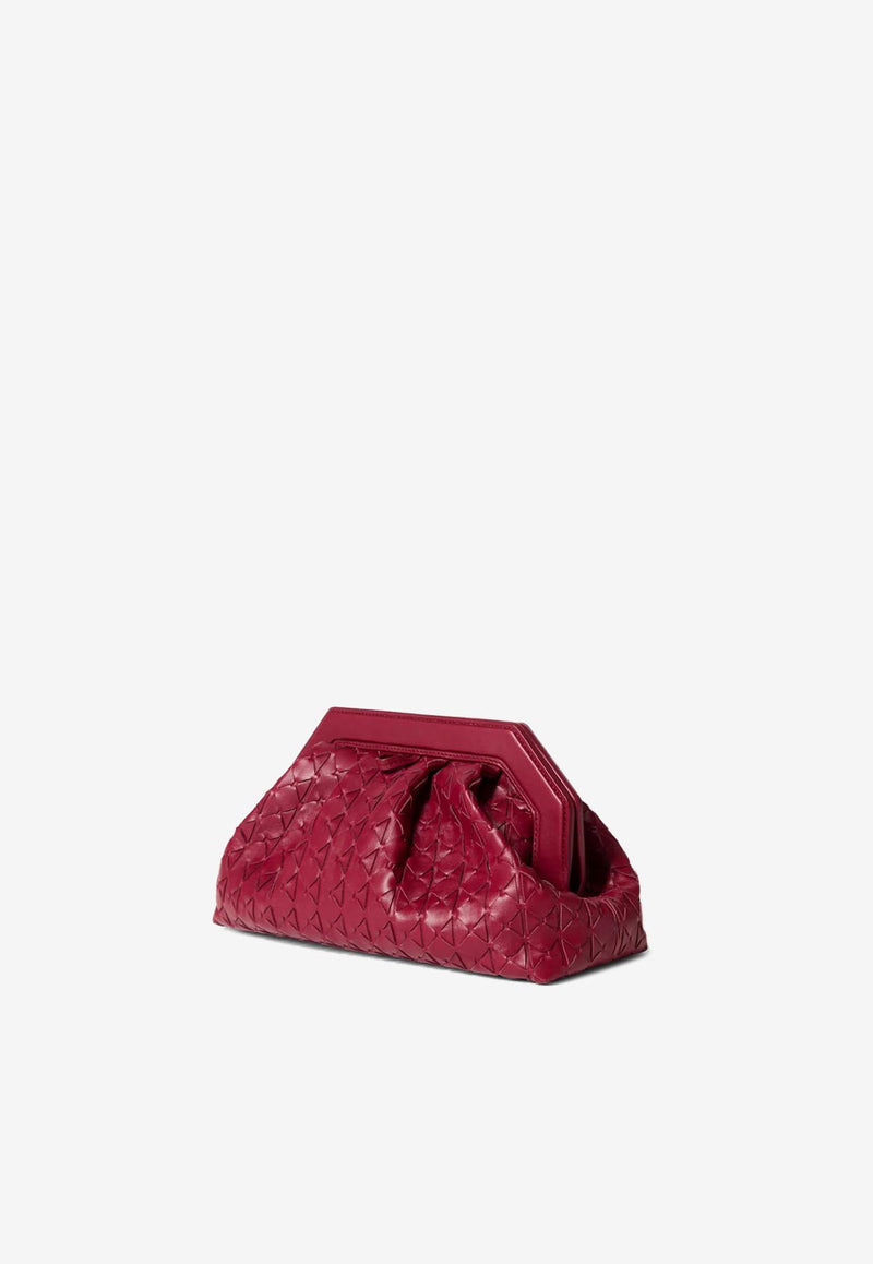 Serapian Secret Mosaico Leather Clutch Bag Red SRMOSWLL715627B340_RED