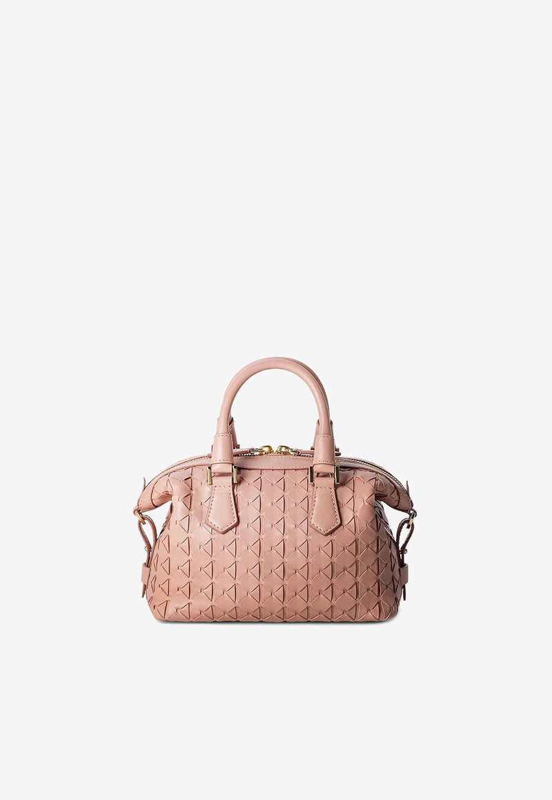 Serapian Mini Ani Mosaico Leather Top Handle Bag Blush SRMOSWLL731520A279_BLUSH