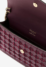 Serapian Mosaico Leather Chain Clutch Purple SRMOSWML732820A321_PLUM