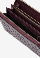 Serapian Mosaico Leather Zip-Around Wallet Purple SRMOSWSL703019N321_PLUM