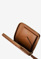 Serapian Mini Mosaico Leather Zip-Around Wallet Tan SRMOSWSL712411K119_TAN