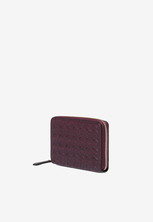 Serapian Mini Mosaico Leather Zip-Around Wallet Purple SRMOSWSL712411K321_PLUM