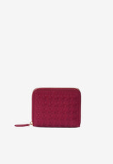 Serapian Mini Mosaico Leather Zip-Around Wallet Red SRMOSWSL712411K340_RED