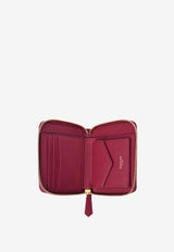 Serapian Mini Mosaico Leather Zip-Around Wallet Red SRMOSWSL712411K340_RED