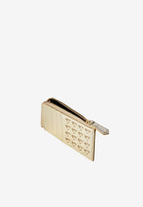 Serapian Metallic Mosaico Leather Zipped Cardholder Gold SRMOSWSL714108K089_GOLD
