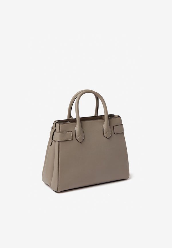 Serapian Meliné Leather Top Handle Bag Taupe SRSETWLL625326A075_BEIGE