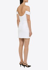 Costarellos Leanna Off-Shoulder Mini Dress SS2335PL/M_COSTA-EC White