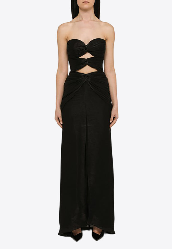 Costarellos Brigitta Strapless Cut-Out Gown SS2356PL/M_COSTA-BLK Black