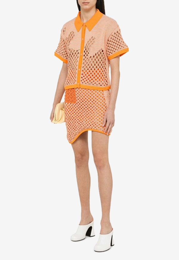 PH5 Bozo Crochet Mini Wavy Skirt Orange SS23SK011VI/M_PH5-OC