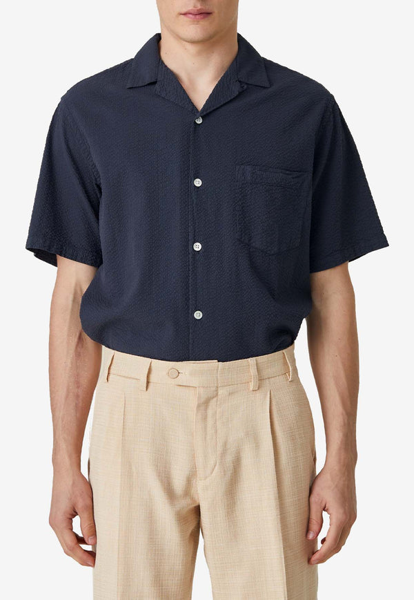 Portuguese Flannel Atlantico Short-Sleeved Shirt SS24008NAVY