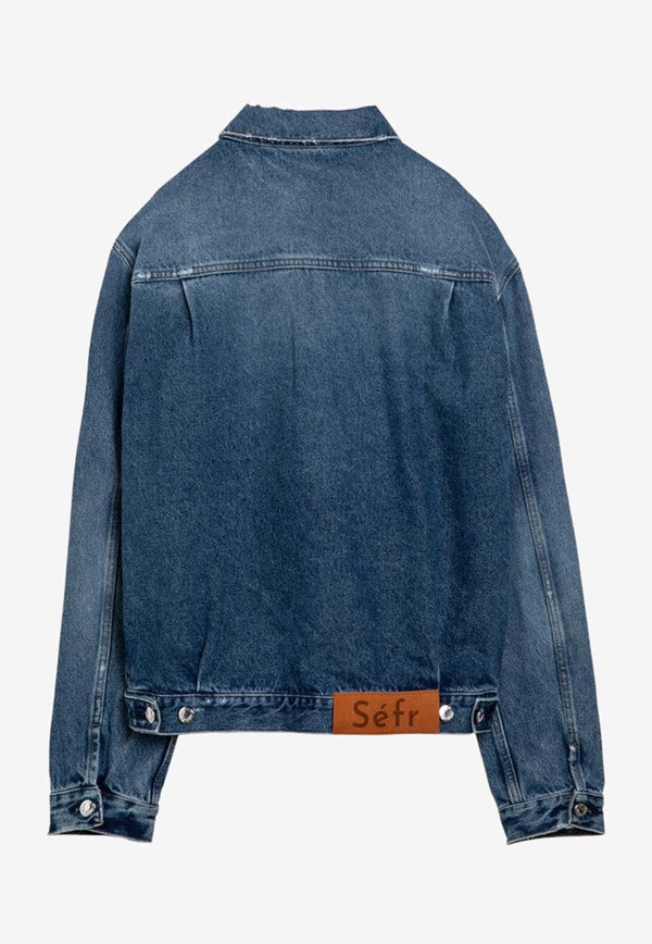 Séfr Elú Washed Denim Jacket Blue SS24ELUDE/O_SEFR-WB