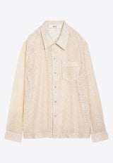 Séfr Jagou Lace-Embroidered Shirt Ivory SS24JAGOUCO/O_SEFR-HA