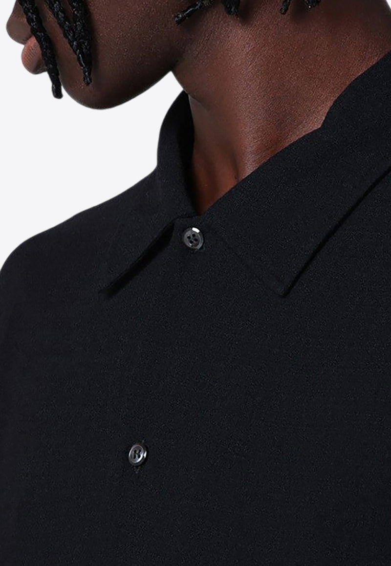 Séfr Wool-Blend Long-Sleeved Shirt Black SS24SENSEWO/P_SEFR-BLK