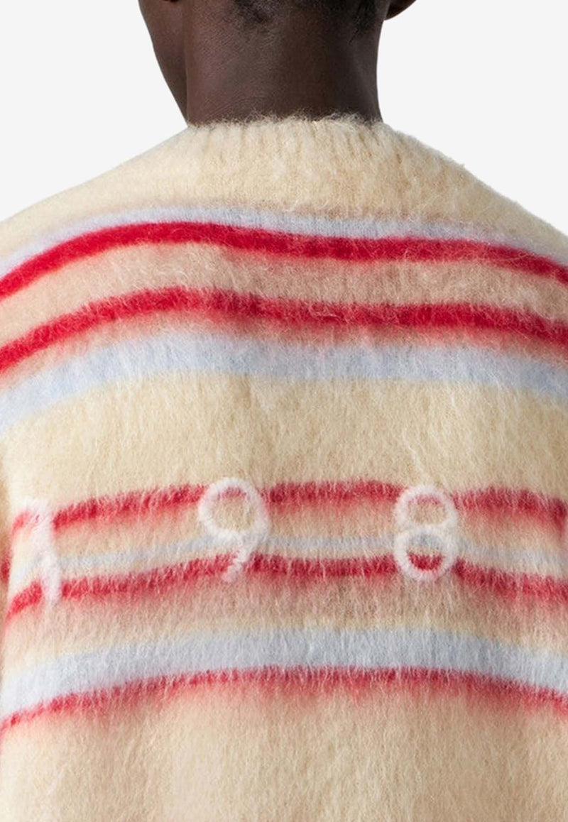 1989 Studio Striped V-neck Logo Cardigan SS24.106WO/O_1989-ST Multicolor