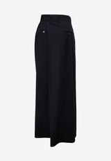 A.W.A.K.E Deconstructed Midi Wool Skirt SS24.S05.ET03.BLACKBLACK