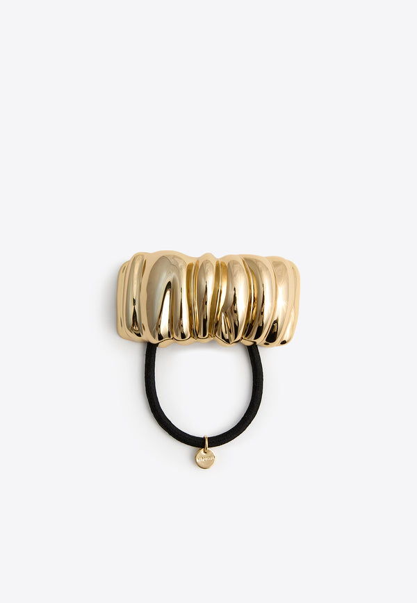 Self-Portrait Mottled Hair Cuff SS25-609H-GD_GOLD