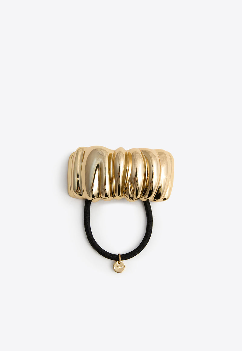 Self-Portrait Mottled Hair Cuff SS25-609H-GD_GOLD
