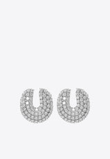 Self-Portrait Crystal Curved Earrings SS25-626E-SL_SILVER