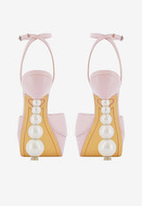 Sophia Webster Perla 125 Leather Platform Sandals Pink SSS26041_PINK