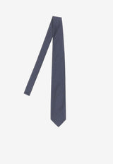 Jacquard Silk Tie with Logo-Label