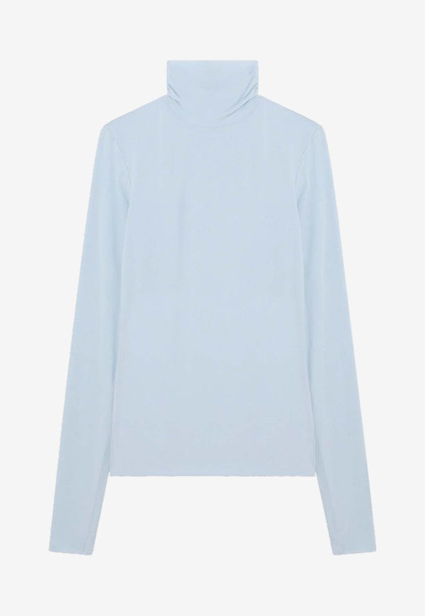 Sportmax Stone High-Neck Jersey Top Light Blue STONENY/R_SPORM-002
