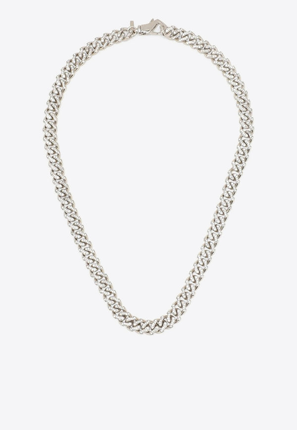 Emanuele Bicocchi Crystal-Embellished Chain Necklace STSN2MET/N_EMANU-SI Silver