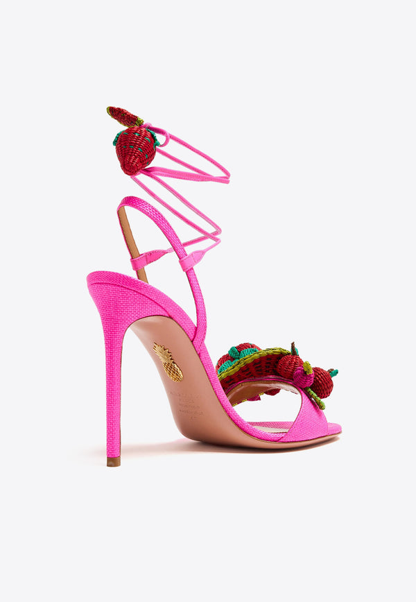 Aquazzura Strawberry Punch 105 Sandals STWHIGS0-WRNUPK ULTRA PINK