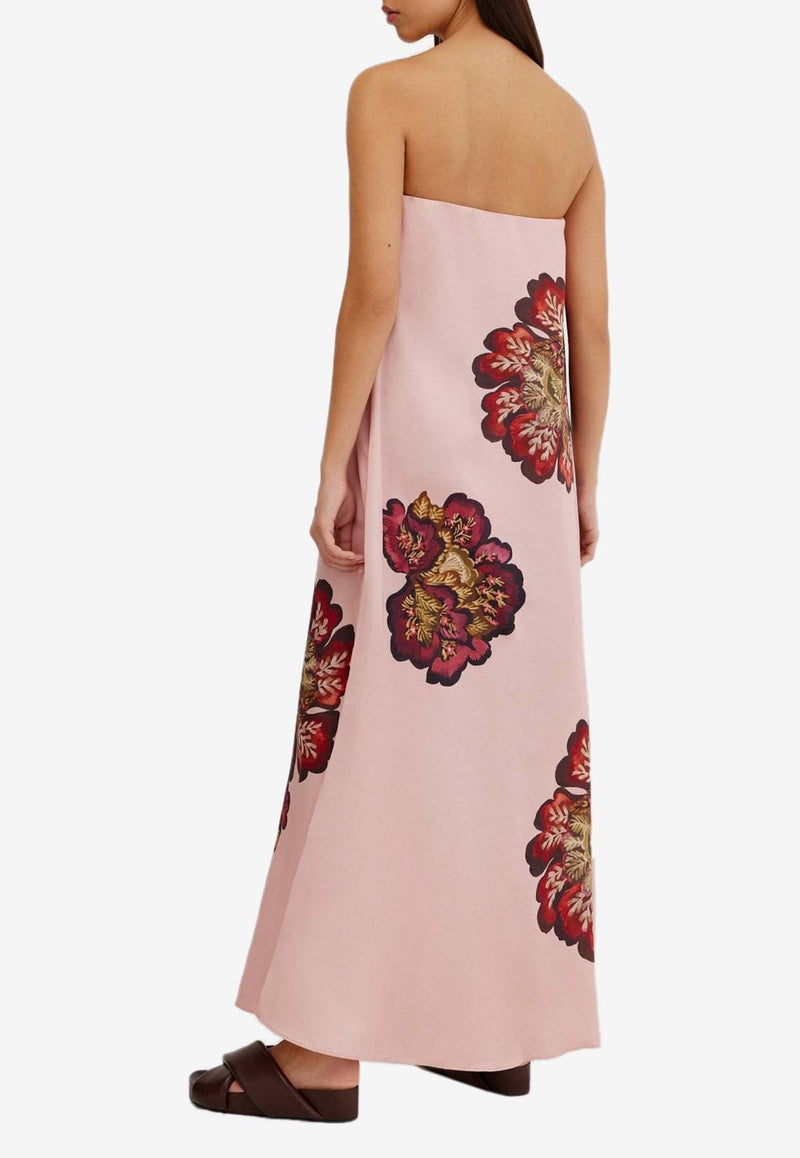 Significant Other  Roise Strapless Floral Dress SU2310118D-PRT-ROSEWALLPAPERPINK MULTI