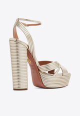 Sundance 140 Crystal-Embellished Platform Sandals