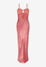 Paris Georgia Suki Satin Maxi Dress and Cape Pink SUKD001-PLM_PINK