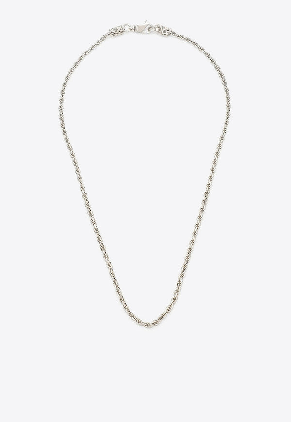 Emanuele Bicocchi Rope Chain Necklace SVKN2MET/N_EMANU-SI Silver