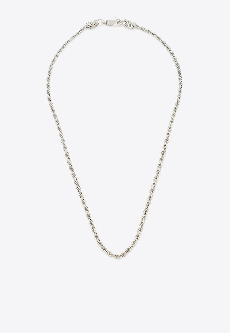 Emanuele Bicocchi Rope Chain Necklace SVKN2MET/N_EMANU-SI Silver