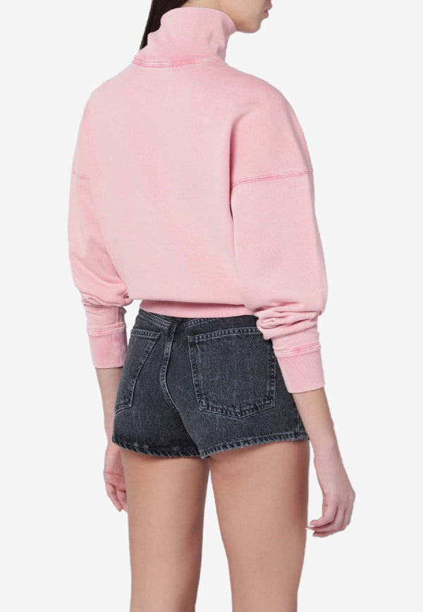 Isabel Marant Étoile Ross Half-Zip Sweatshirt Pink SW0093FAD1M04E/S_ISAET-BGBY