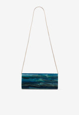 Jimmy Choo Sweetie Marble-Effect Acrylic Clutch Emerald SWEETIE TIE EMERALD