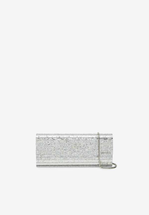 Jimmy Choo Sweetie Glittered Clutch Silver SWEETIECOC/Q_JIMCH-CH