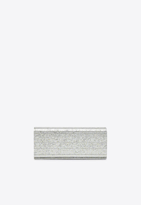 Jimmy Choo Sweetie Glittered Clutch Silver SWEETIECOC/Q_JIMCH-CH