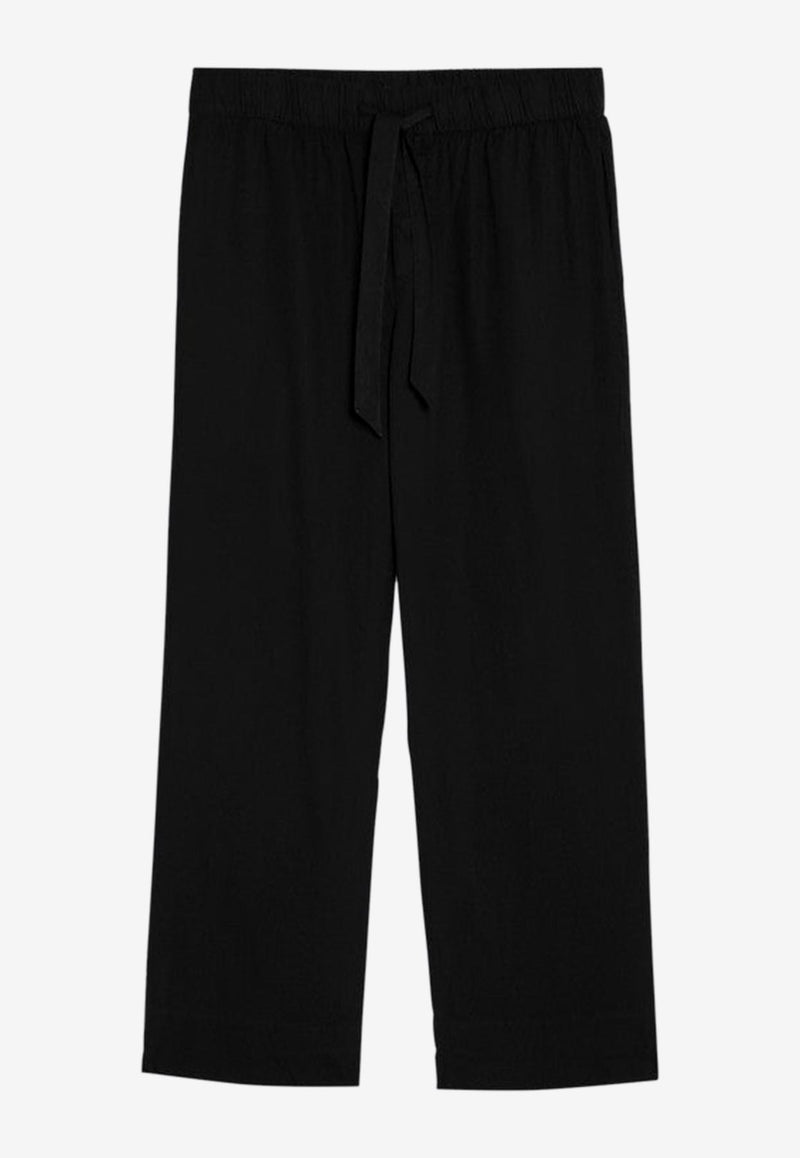 Tekla Elasticated Pajama Pants Black SWP-BLCO/P_TEKLA-AB