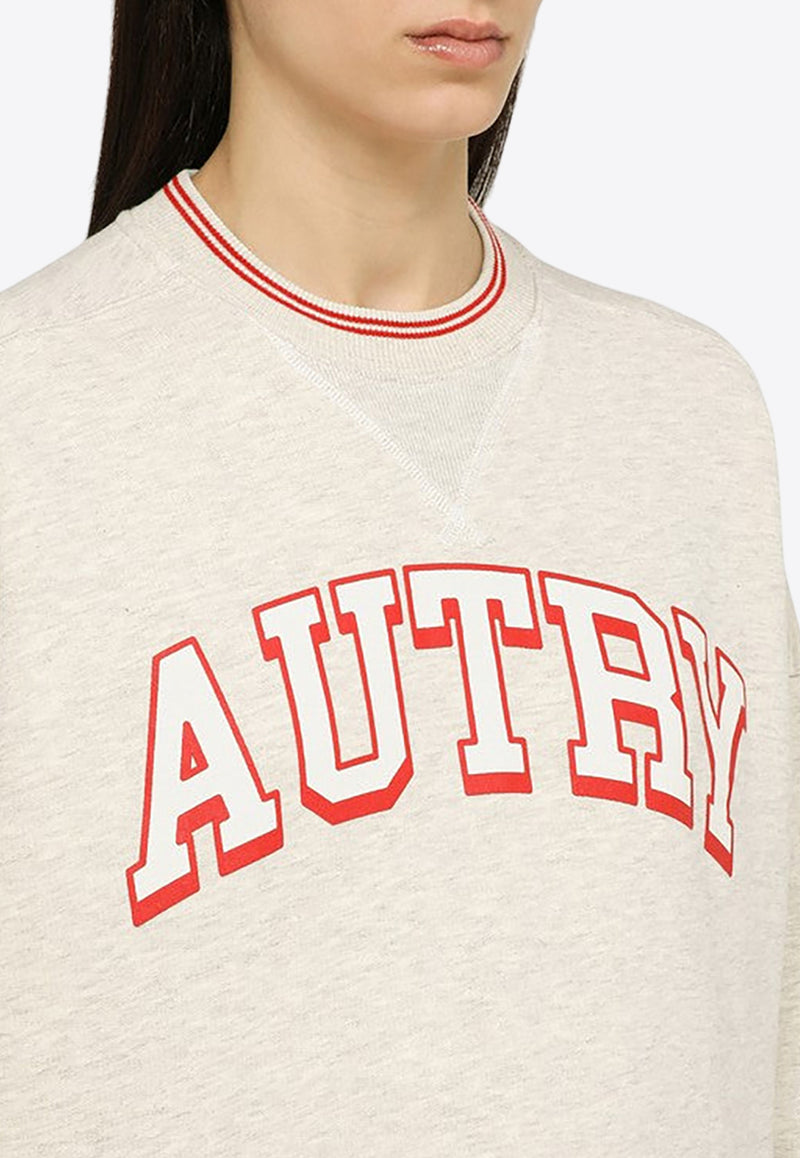 Autry Logo Crewneck Sweatshirt SWPW524M/O_AUTRY-524M Gray