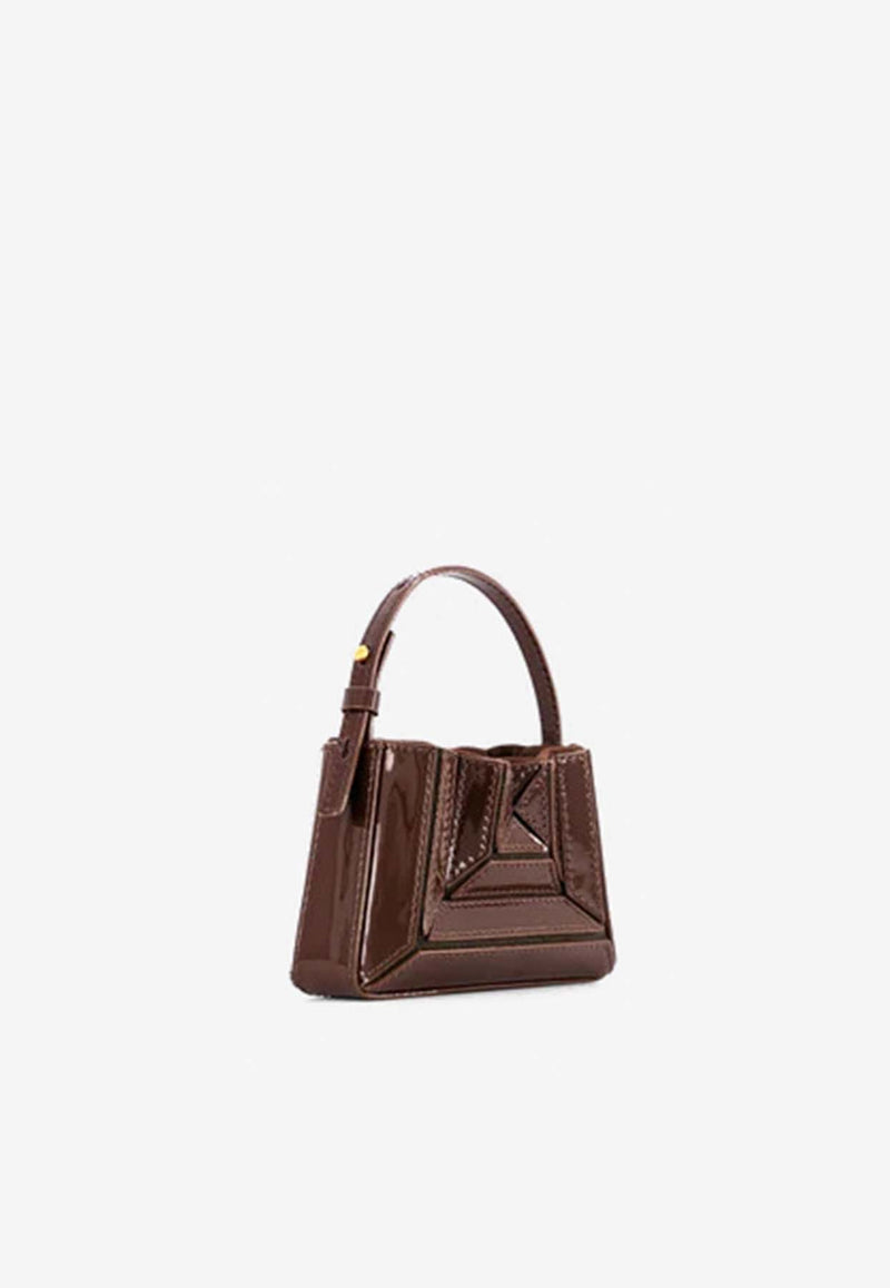Mlouye Sera Patent Leather Bag Charm Brown 11-014-144_BROWN