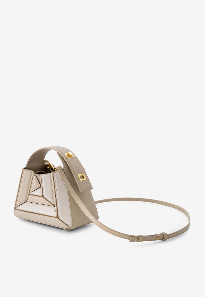 Mlouye Sera Mia Leather Top Handle Bag Cream 10-089-137_CREAM