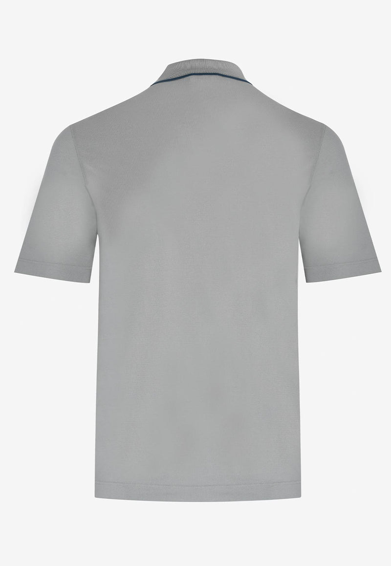 Piqures Sellier Collar Detail Polo T-shirt