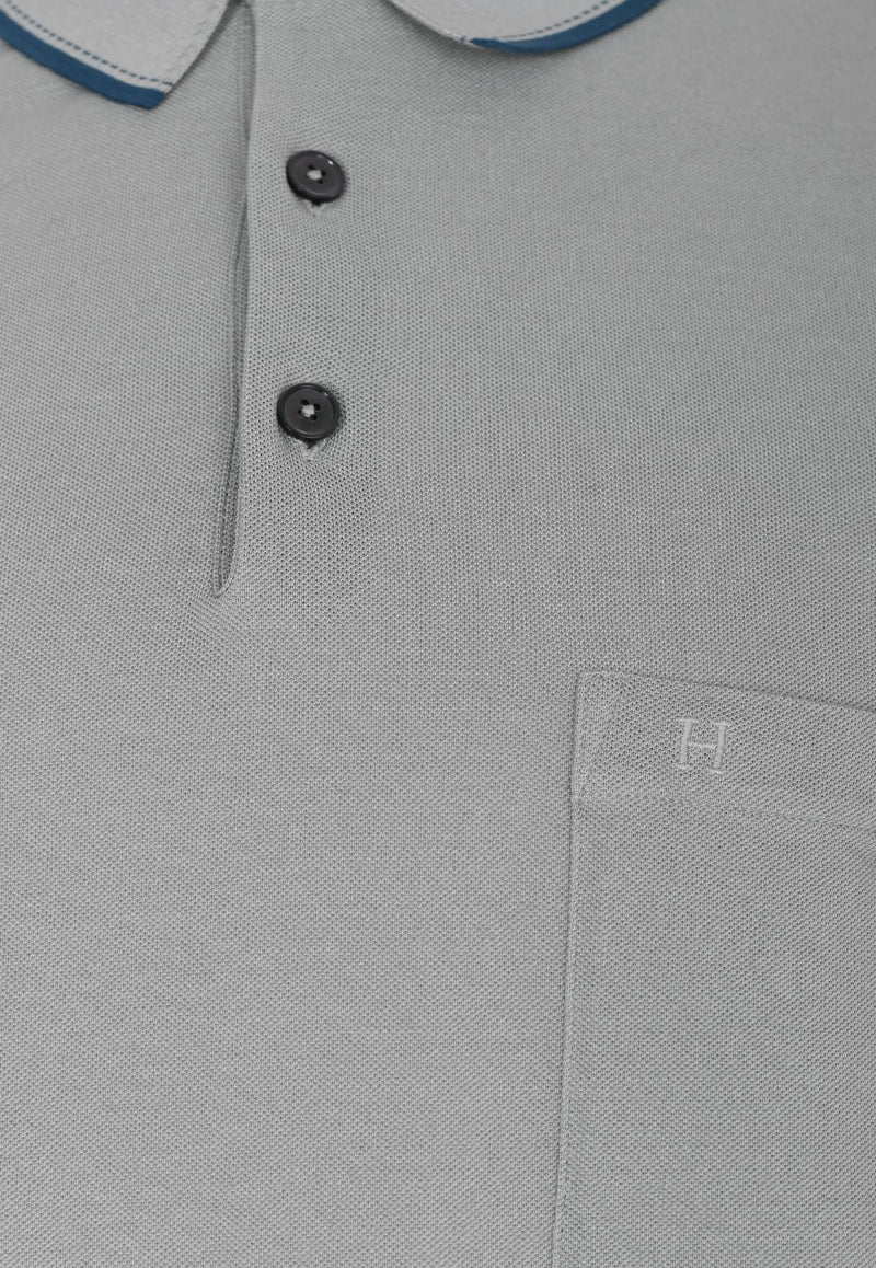 Piqures Sellier Collar Detail Polo T-shirt