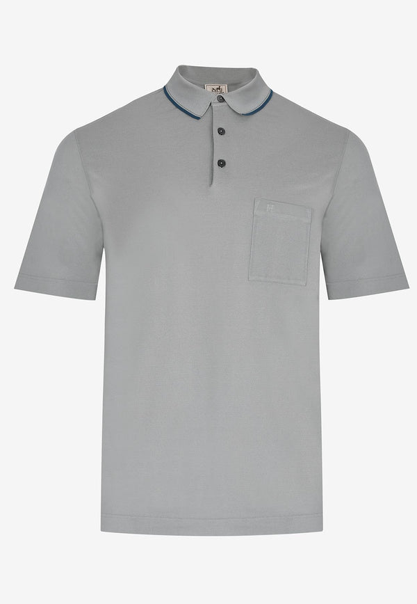 Piqures Sellier Collar Detail Polo T-shirt