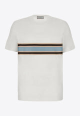 Crewneck T-shirt with Stripes