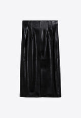 The Andamane Stephanie Leatherette Midi Skirt Black T160316ATNP152/P_ANDAM-BLK