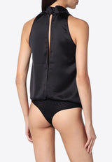 The Andamane Susanna Draped Sleeveless Bodysuit Black T160737ATNP229/P_ANDAM-BLK